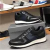 Designer Leather Patchwork Mens Sneakers Breathable Outdoor Walking Athletic Sport Shoes Thick Sole Top Quality Running Shoes kmjk98445