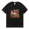 Big Floppa Meme Mignon Caracal Chat T-shirt Hommes Femmes Rue Surdimensionné Mode T-shirts À Manches Courtes Couple Tout-match T-shirt Noir 220708