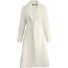 шерстяные пальто высококачественные длинные зимние пальто Женщины белое пальто.