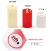 LED Flameless kaarsen 3 stks 6pcs Lichten Batterij bediende plastic pilaar flikkerend kaarslicht voor feestdecor 220606