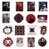 50Pcs/Lot Western Style Classical Cool Dark Red Gothic Punk Stickers Graffiti Sticker Notebook Skateboard Car Kids Gift Toy Collection Waterproof Decals