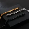 Łańcuch Link 6 mm Twist Hip Hop Bransoletka ze stali nierdzewnej Mężczyzn biżuterii marka Gold prezentlink lars22