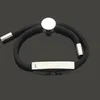 Unisex ID Identification flätat rep vit rostfritt stål armband mode trend individualitet designer smycken punk kärlek män armband