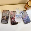 Mobiltelefonfodral för iPhone 13 12 11 Pro Max Art Snow Mountain Landscape Clear Phone-Case för X XS XR Soft Silicone Transparent Cover