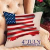 Coussin/oreiller décoratif taies d'oreiller standard en vrac 4 juillet taie d'oreiller décorative Independence Day Memorial Set drapeau américain étoiles et grand