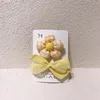 2 st New Sweet Girl Princess Bow Duckbill Clip Hår Tillbehör Mode Koreanska Barnens plaid Fabric Flower Hairpins Headwear