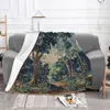 Blankets Greenery Trees In Woodland Landscape Antique Flemish Tapestry Throw Blanket Drop Fabrics Bed Covers Winter Pizza