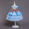 Baby For Girls Dress High Quality Solid Princess Sequin Puffy Gaze Bow Cake Dresses Bow Födelsedag kväll PASTA PALACE ENGLAND ELE7094123