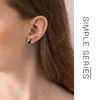 Pendientes de tuerca de arco con números romanos para mujeres y hombres, negro, blanco, Cerami, semicircular, oro rosa, acero inoxidable, joyería con dijes (GE111)