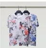 2022 여름 뉴 남자 티셔츠 머서 리화면 전체 실 디지털 인쇄 디자인 개인화 트렌드 짧은 소매 둥근 목 슬림 블루 오렌지 티 M-4XL