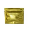Gold Colroed ReaeLable Zip Block 7.5x6.3cm Aluminium Foil Worka do opakowania płaskie samoprzyszczeszowe Mylar Food Packaging torebki 500pcs/partia