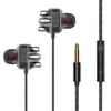 Kopfhörer Ohrhörer Sport Himmel verkabelt Hifi Super Bass 3,5 mm farbenfrohe Headset -Ohrhörer -Kopfhörer mit Mikrofonhänden kostenloser Stereo -Sportarten
