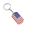 US American Flag Keychain Pendant Metal Keychain Luggage Decoration Keyring Creative Gift