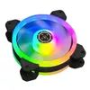 팬 냉각 120mm 냉각 팬 RGB 조정 속도 LED 더블 헤일로 PC 컴퓨터 쿨러 ArgB 조정 가능한 케이스 벤티orfans