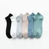 Chaussettes homme marque homme 5 paires/lot homme été mince respirant couleur unie coton absorbant la sueur homme cyclisme haut