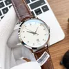 Men's Watch Mechanical Self-Winding Movement Advanced Reinforced Coated Mirror Surface Leather Strap Stainless Steel Case Ceramic Dial Diameter 40 Thickness 12