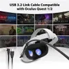 Quest 2 كابل 10ft 16ft 20ft USB إلى C ل Oculus Quest Link الكابلات 3a عالية السرعة نقل البيانات VR سماعة الألعاب meta izeso305m254t