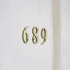 Porte d'adresse e-mail numérique personnalisée nordique créative en laiton massif identification du numéro d'appartement extérieur 220706