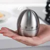 Timer da cucina a forma di mela di uovo Timer da cucina da tavolo in acciaio inossidabile Timer meccanici Allarme 60 minuti Conto alla rovescia Misuratore di tempo Strumento di conteggio della cucina Gadget ZL0799