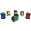 GR22619 Tabaks Roken Kruid Grinder 4 Lagen Zinklegering Materiaal 100% Metalen Dia 63mm Multi Colors