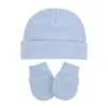 Hats Baby Infants Anti Scratching Cotton Gloves Hat Set Born Mittens Warm Cap Kit