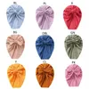 Casquettes Chapeaux Coton Cheveux Arc Noeud Bébé Turban Chapeau Grande Oreille Toddler Beanie HeadwrapsCaps