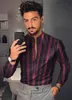 Heren Shirt Lange Mouw Hawaiiaanse Sociale Luxe Button Up Cardigan Blouses Groothandel Single Breasted Turn-down Collar Broad 220401
