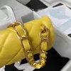 9A Fashion handbag 2022 22s Flap bag with bold gold chain bag Women bag body Official imported Genuine leather from France 2th