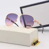 Luxury Sunglasses Fashion Eyeglasses Metal Frame Vintage Shield Style Sun Glasses for Man Woman 5 Color Top Quality With box