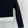 Damestruien Crop Top 7 minuten mouw Shirts Sex Blouse Hoge taille toont navel kort in zwarte kleur