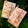 Bolsas de joyería Bolsas Paquete Bolsa de regalo de Navidad Caramelo Multicolor Flor de Navidad Papel de regalo para pendientes Broche Contenedor Joyería