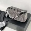 Sacs à main de créateur Sacs d'embrayage pour les femmes hobo diamant sac sous les bras sac fourre-tout en satin avec strass sac à main de dame de mode sacs à bandoulière de luxe décoration de lettre