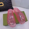 Mens Slide Sandals Transparent Crystal Slippers Retro Feel Summer Men Flat Jellys Slides Designer Sandal Bigge Size