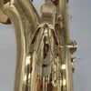 Gold BB Professional Tenor Saxophone Jazz Instrument Brass Gold-Plated Gravering Utsökta mönster Sax Professional-Tone