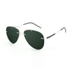 Luxe designer zonnebril Men Rimless titanium frame gepolariseerde zonnebril voor vrouwen sport rijden UV400 lens bril