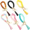 Keychains Lanyards Acrylic Bracelet Tassel Keychain Personalized Tassel Pendant Key Ring Female Multicolor Ins Hand String Bracelets Fashion Accessories f TGJZ