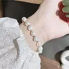 Elegant Barock Natural Pearl String Armband för kvinna Luxury Zircon Bee Pendant Armband Fashion Girl's Sweet Jewelry GC1157