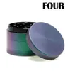 The latest 63x48mm Smoke grinder aluminum alloy rainbow color four -layer starry sky colorful color change support custom logo