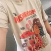 VIP hjn katoenmateriaal retro abrikoos champignon fanclub schattig t shirts casual zomer vrouw t -shirts mode streetwear kleding 220526