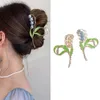 Artiglio per capelli in metallo da donna Eleganti fiori dorati Fermagli per capelli Barrette Coda di cavallo Clip Copricapo Accessori per capelli Femme Tiara