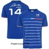 T-shirts pour hommes Fans de voitures de course T-shirt Chemise à manches courtes Vêtements Bleu Noir Jersey respirant 2021 Espagne Alpine F1 Team Motorsport Alonso1 RTC9