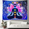 Tapisseries Inde sept étoiles Chakra tapisserie bouddha Yoga méditation Hippie mur Mandala décor à la maison Jampu sorcellerie tapisseries