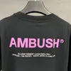 Designer Mens Ambush T-shirt à manches courtes lettres de poitrine réflexive hommes et femmes couple t-shirts tops mode tendance 471 399