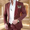 Abiti da uomo Blazer Abiti da uomo di lusso da sposa Rosa 3 pezzi Sposo personalizzato Su 220823