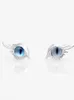 Thaya Original Design Earrings Blue Artificial Crystal Vintage Different Pupils Stud Party Earring Fine Jewelry Gift 2207183210783