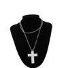 Mode DIY sublimation blanc mens collier argent croix collier designer bijoux femmes homme chaîne partie Photo Cadre Pendentif pour Couples Femme Colliers Cadeau