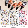 5D Halloween unhas adesivos em relevo lips de cicatriz de abóbora morcego laço flores diy manicure pregos design decalques