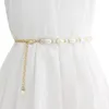 Belts Women Rhinestone Inlay Hook Adjustment Pearl Waist Chain Decorative Dress Belt Original For Mens Extra Large BeltBelts