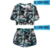 Women's Tracksuits Listing 3D Genshin Impact Women Two Piece Sets Crop Tops T-shirt Shorts Summer Anime Hip Hop Girls Pretty Game Suits Clot