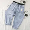 Pantalon Streetwear Y2K taille basse jambe large Jeans poches Cargo pantalon femmes esthétique Denim Harajuku maman petit ami droit Jean 220701